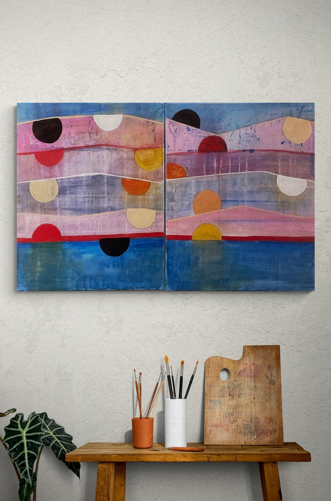 J. DELGALLO - atardeceres rojos. XL. ( NO Reserve ) #1.0