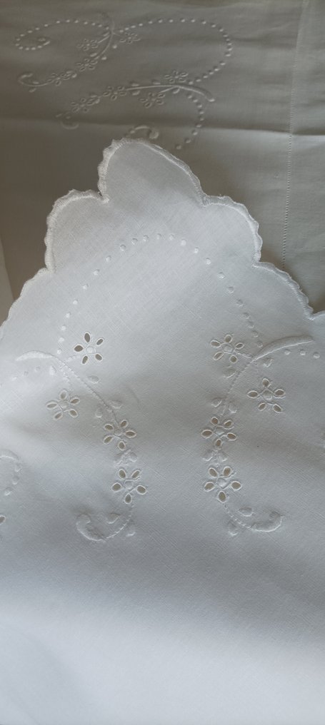 Spectacular complete set of bed linens and pillowcases from the grandparents' trunk with beautiful - Bed sheet (4)  - 260 cm - 200 cm #3.2