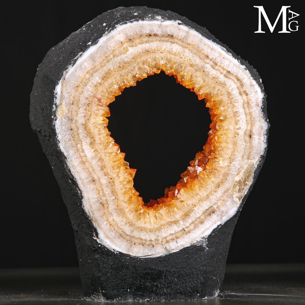 Crystals Portal 马德拉黄水晶晶洞 – 戒指切片 - 高度: 280 mm - 闊度: 220 mm- 4271 g #4.3