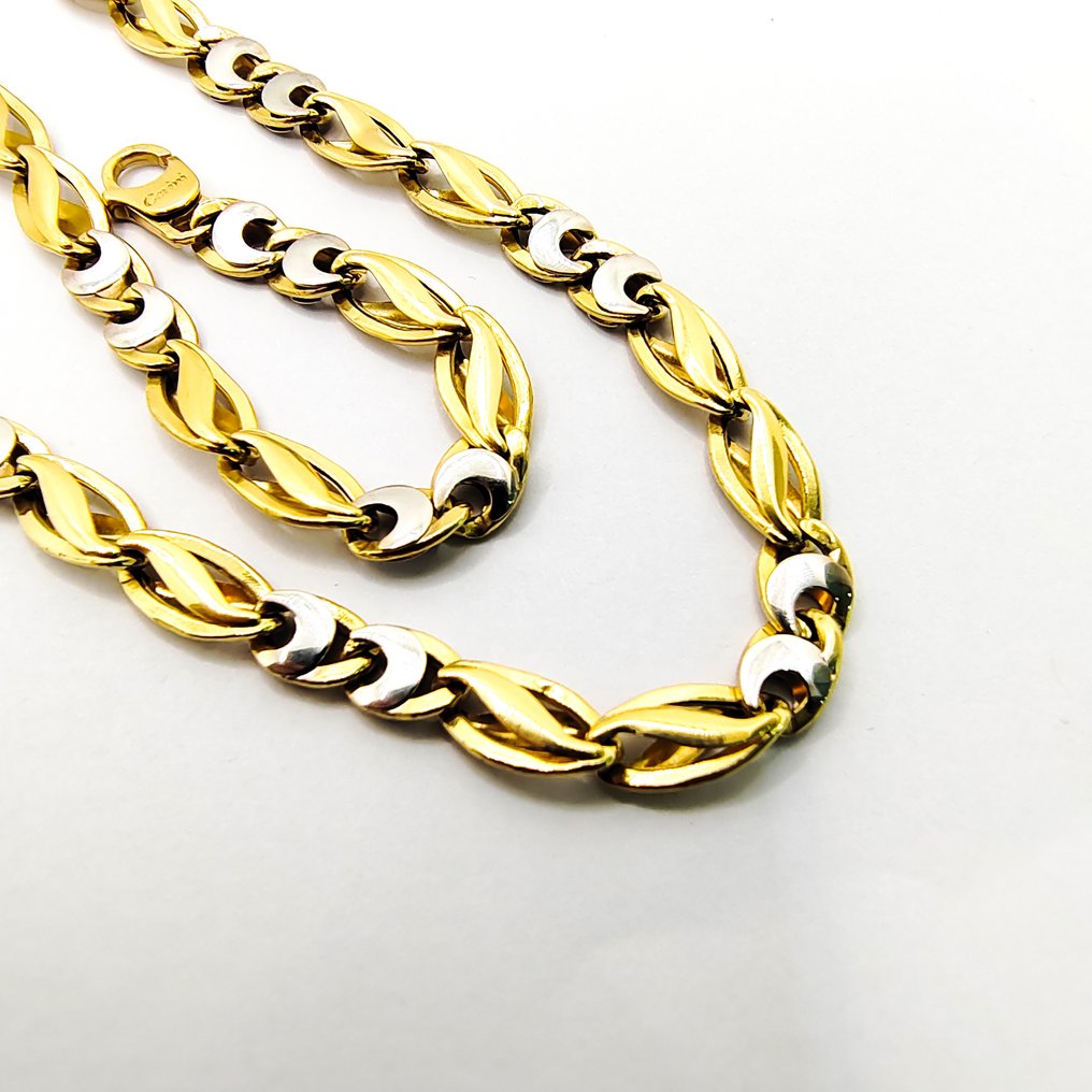 Halskæde - 18 kraat Gulguld, Hvidguld #3.2