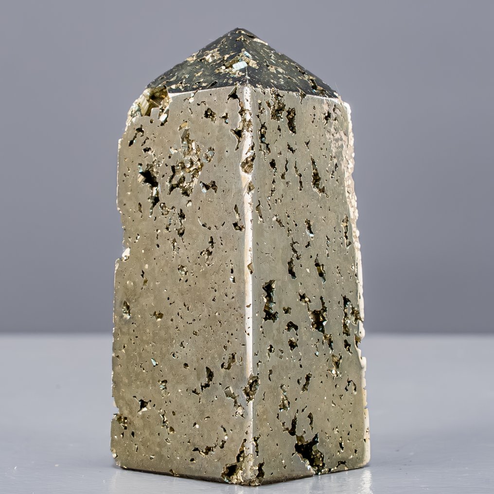 黄金力量——充满能量与保护力量的硫铁矿方尖碑 方尖碑 - 德鲁兹- 330.92 g #1.0