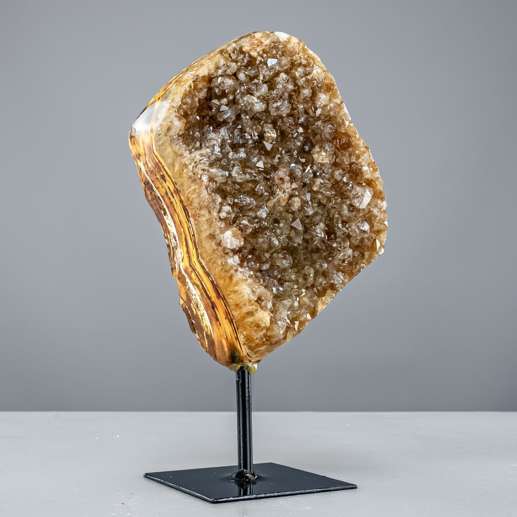 柔和的光辉——黄绿柱石簇在底座上 完美展现的自然之美- 1064.37 g #4.3