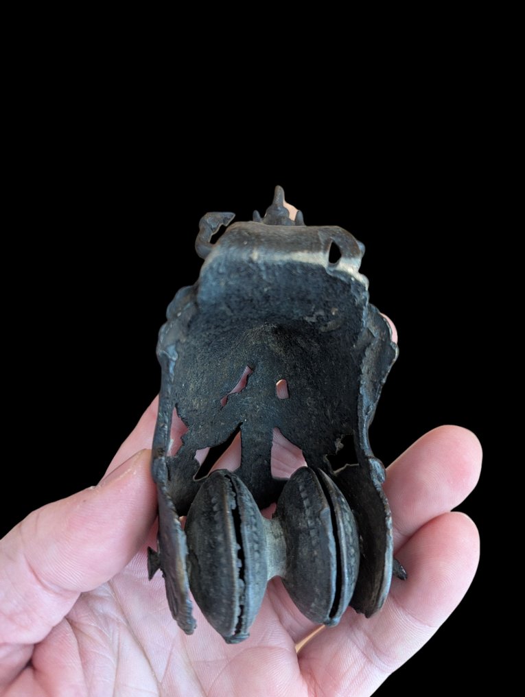 Antigua pareja de poleas Birmanas en bronce. S.XIX - Skulptur - Myanmar (ehem. Birma)  (Ohne Mindestpreis) #4.3