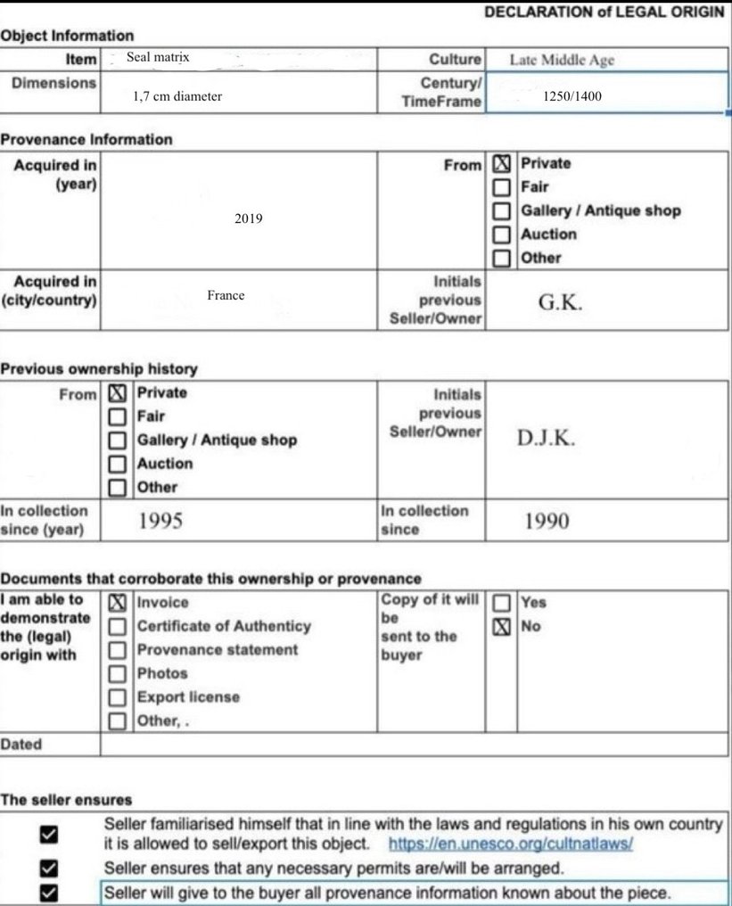 Μεσαιωνική Χαλκός Σφραγίδα - 3 cm #3.2