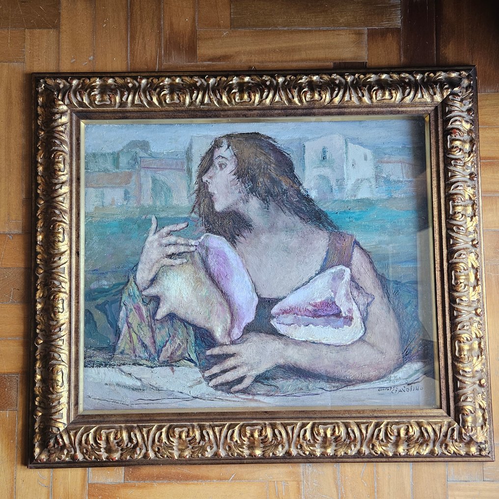 Giuseppe Ciavolino (1918-2011) - Donna con conchiglie #1.0