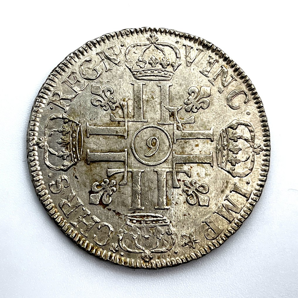 Ranska. Louis XIV (1643-1715). Ecu 1691, Rennes (Ei pohjahintaa) #1.0