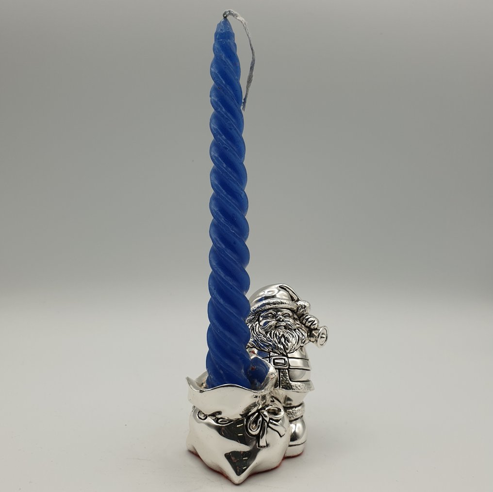 Candeliere "Babbo Natale" da tavolo rivestito in Argento - Suport de lumânări - Îmbrăcat în argint #1.0