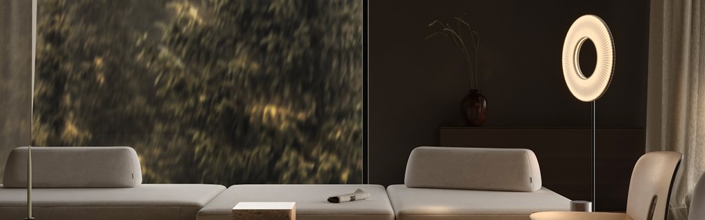 DCW éditions Paris - Fabrice Berrux - Staande lamp - Iris Floor Totem 50 - Textiel, Metaal, Marmer #3.2