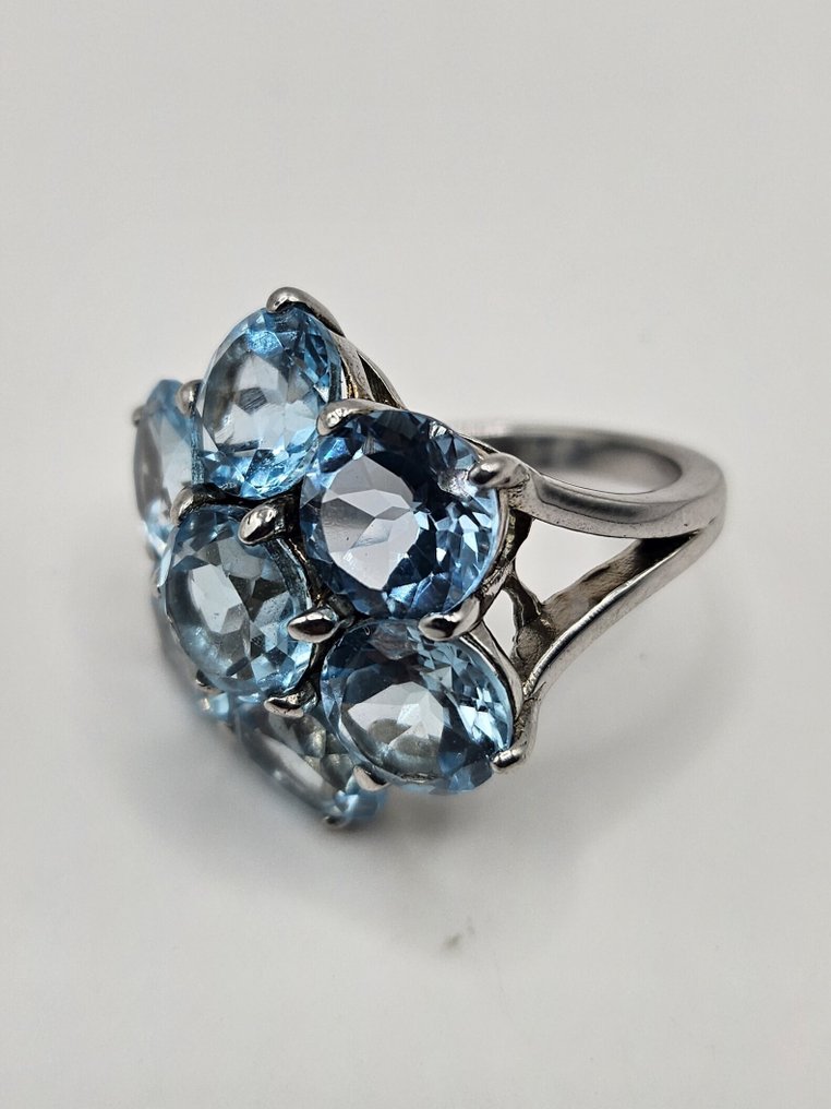 没有保留价 - 戒指 银 黄宝石 #2.1