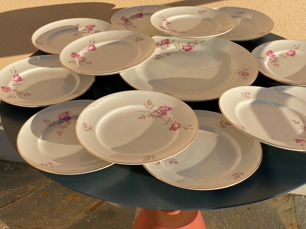 Σερβίτσιο τραπεζιού για 12 (13) - Τριαντάφυλλο - Πορσελάνη - Σπάνιο / ανθιστό #2.1