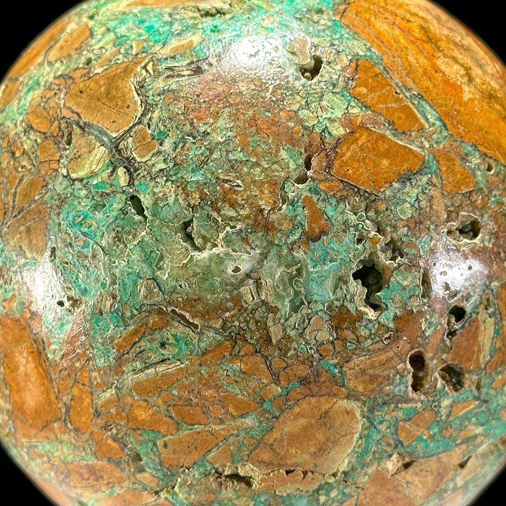 无底价 - 精彩的绿色史密森石对 放置在定制底座上的球体- 2300 g - (2) #3.2