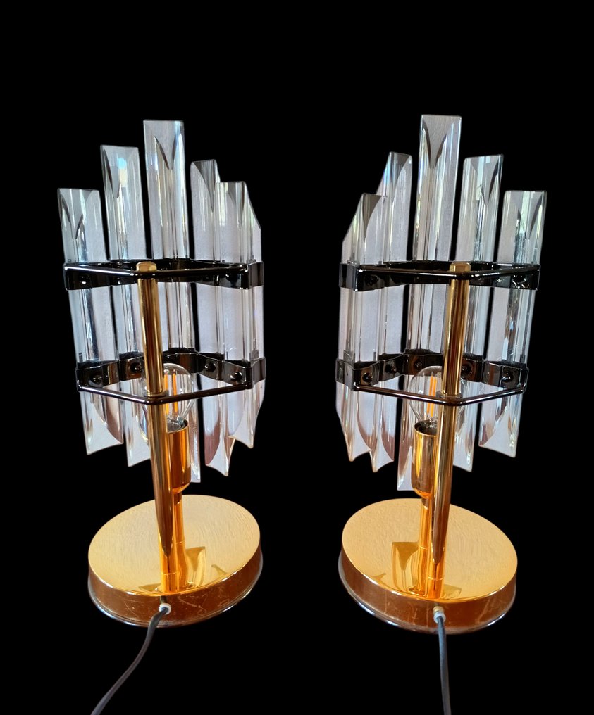 台灯 (2) - 金色金属，水晶 #4.3