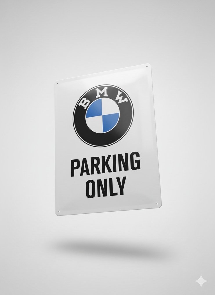 BMW - 匾 - 宝马 - 钢制标志广告 - 汽车车库装饰品 - 金属 #4.3