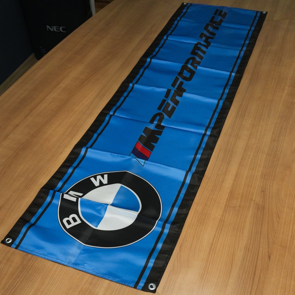 Σημαία - BMW - M Performance Flag XXL (180x45 cm) – Premium Satin Fabric – Blue Edition #2.1