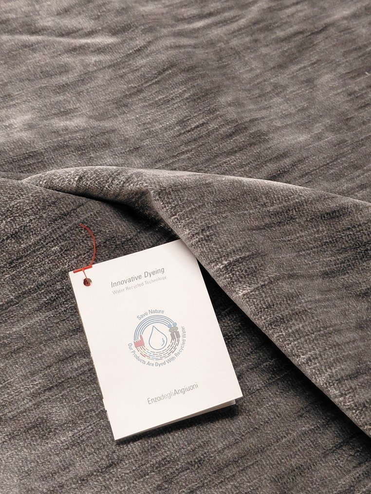 “Silver Storm” – Velluto Grigio Cangiante by Enzo degli Angiuoni - Polsterstoff - 480 cm - 140 cm #3.2