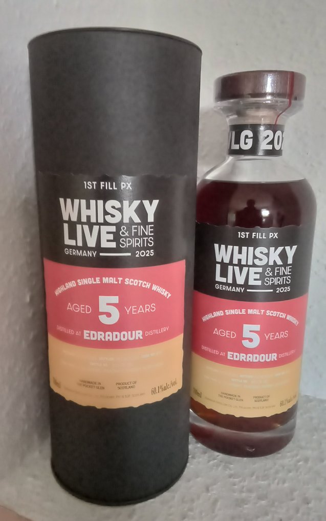 Edradour - 2014 10yo Port Casks for Whisky.de & 2020 5yo PX Hogshead for Whisky Live Germany - b. 2025 - 700 ml - 2 botellas #1.0