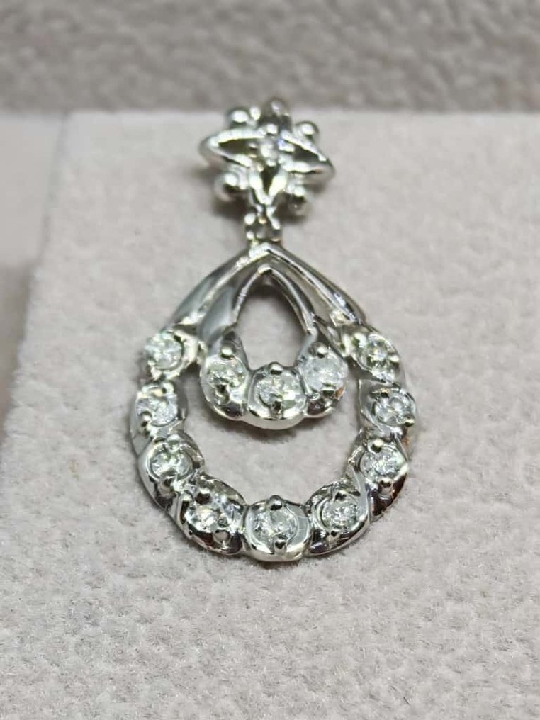 耳环 白金 -  0.50ct. tw. 钻石 (天然) - 钻石 #3.2