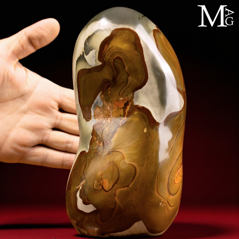 Nice - Decorative Polichrome Jasper from Madagascar. - Height: 220 mm - Width: 110 mm- 3407 g #1.0