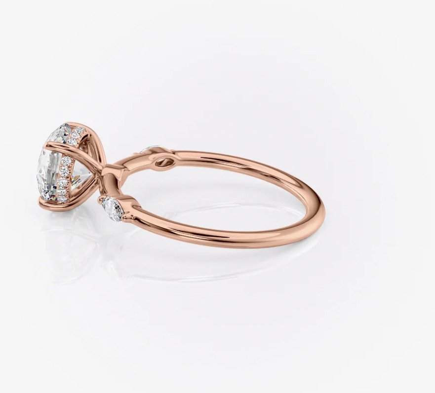 订婚戒指 - 14K包金 玫瑰金 - 1.43ct. tw. 钻石 (天然) - 钻石 - G/SI1 #1.0