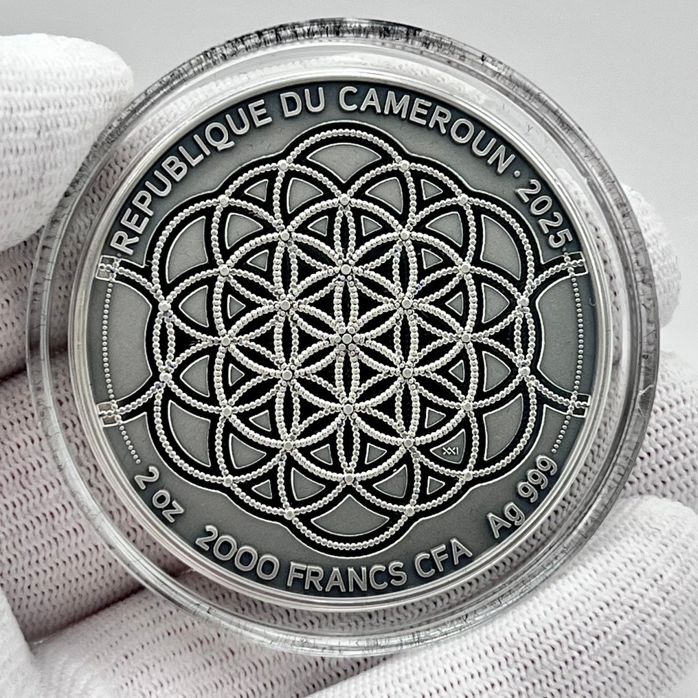 Camerun. 2000 Francs 2025 – Girl with a Pearl Earring – 1 oz Silver .999 – Proof – Colorized – Limited Edition #3.2