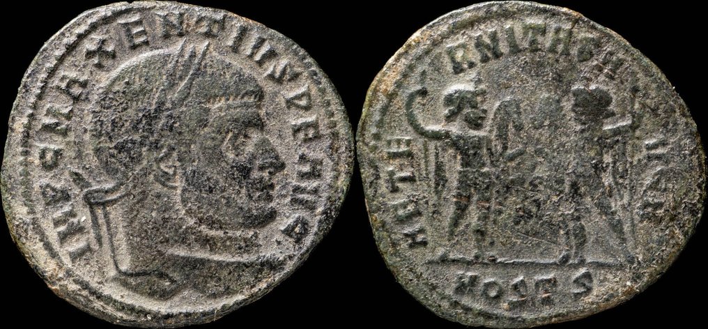Empire romain. Maxence (306-312 apr. J.-C.). Follis AETERNITAS AVG N, Ostia (Sans prix de réserve) #1.0