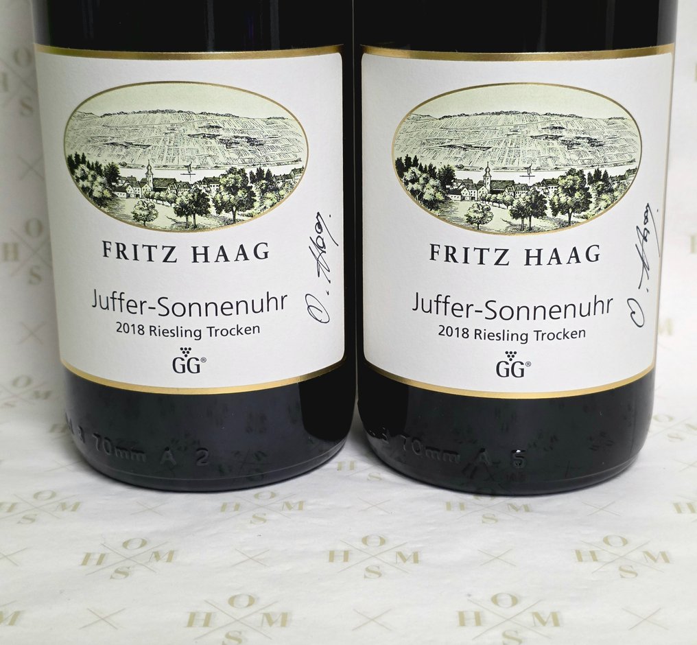2018 Fritz Haag Trocken GG - Winemaker Signed - 2 Magnums Brauneberger Juffer Sonnenuhr Riesling - Mosel Grosses Gewächs - 2 Magnum (1.5L) #1.0