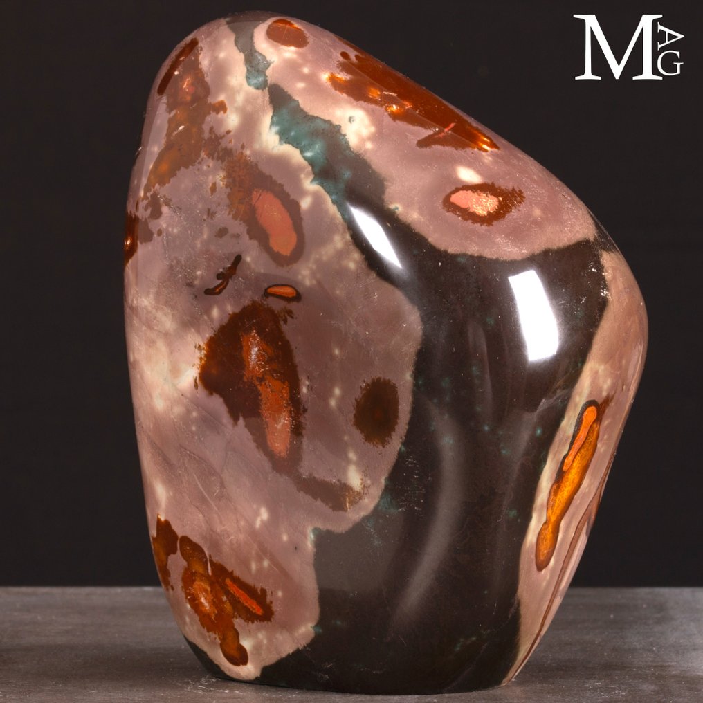 Διακοσμητικό Πολύχρωμο Τζάσπερ Νταϊόσπρο από τη Μαδαγασκάρη - Ύψος: 195 mm - Πλάτος: 150 mm- 3955 g #2.1