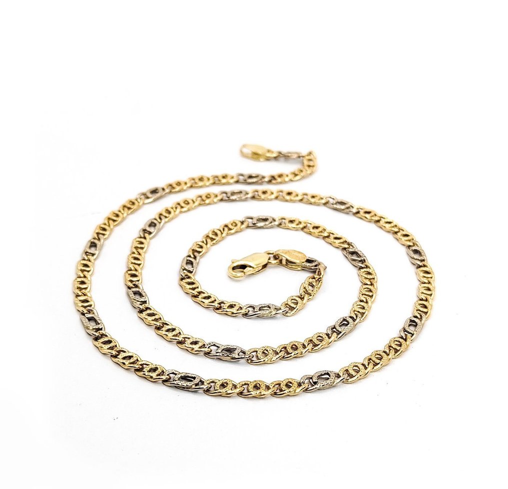 Halskæde - 18 kraat Gulguld, Hvidguld #1.0