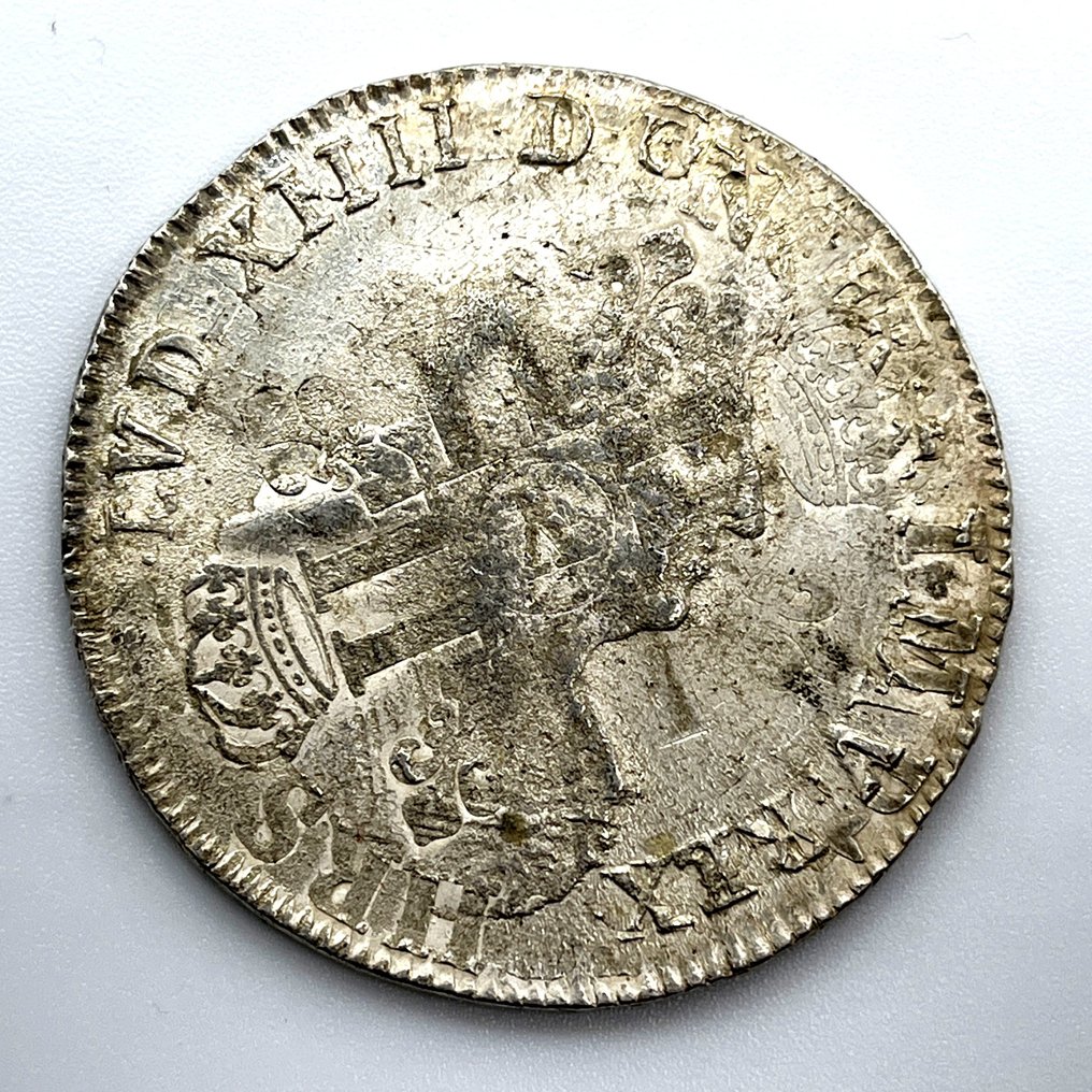 Frankrijk. Louis XIV (1643-1715). Écu aux palmes 1693-T, Nantes (Zonder Minimumprijs) #1.0