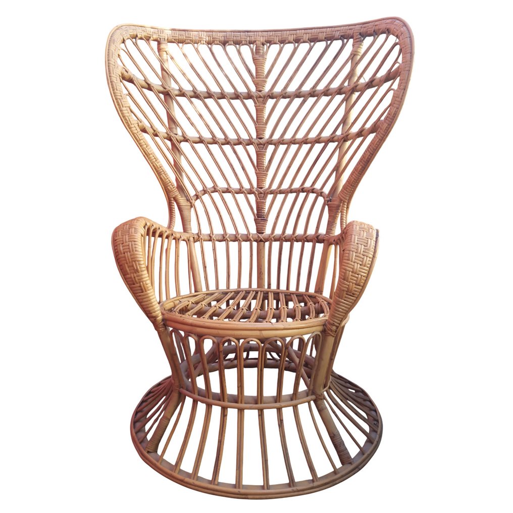 Bonacina - Lio Carminati - 扶手椅 - Conte Biancamano - 竹, 芦苇、细芦苇芯和木头 - 60年代扶手椅 #1.0