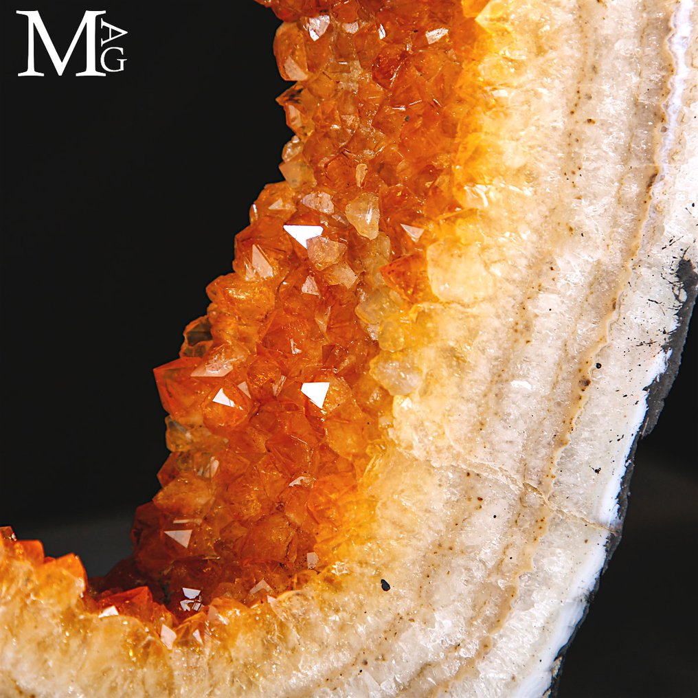 Crystals Portal 马德拉黄水晶晶洞 – 戒指切片 - 高度: 280 mm - 闊度: 220 mm- 4271 g #2.1