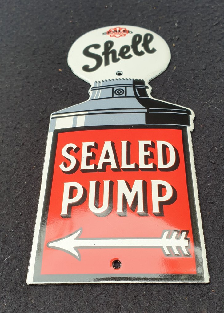 Shell - Shell Sealed Pump - Enamel sign - Enamel, Metal #3.2