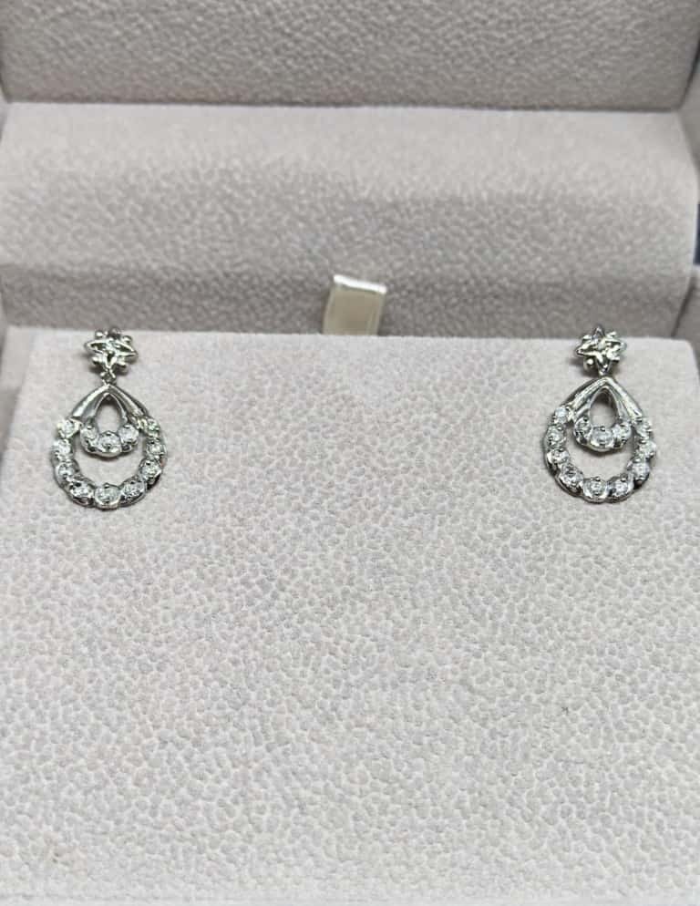 耳环 白金 -  0.50ct. tw. 钻石 (天然) - 钻石 #2.1