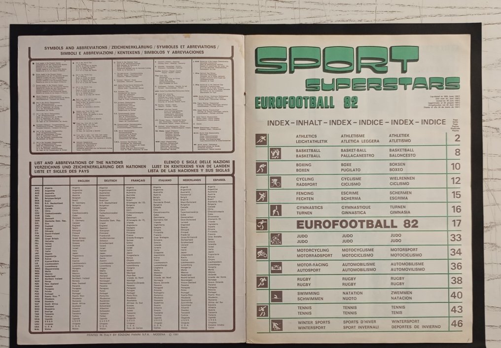 Panini Sport Superstars '82 - 1 Ημιτελές άλμπουμ - Good (GD) #4.3