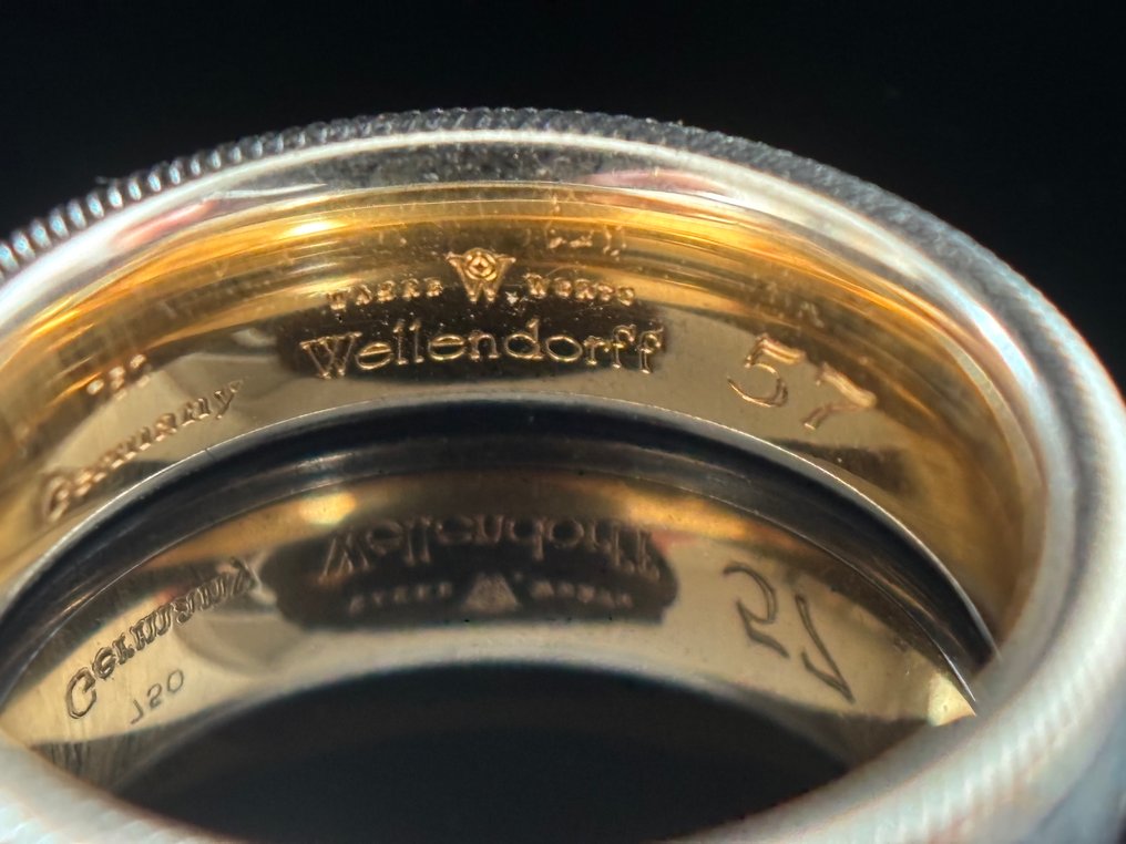 Other brand - Bague - 18 carats Or jaune Diamant (Naturelle) - Wellendorf anges de fleurs #2.1