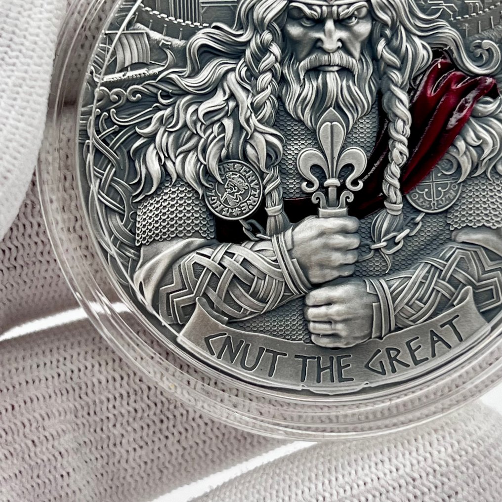 Cameroon. 2000 Francs 2025 – King Cnut the Great – 2 oz Silver .999 – High Relief – Antique Finish – Limited Edition #3.2