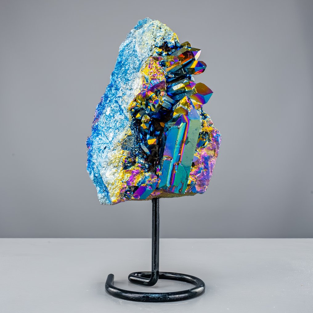 Ουράνιο τόξο της ενέργειας – Aura Amethyst σε βάση. μοναδικό- 1089.68 g #2.1