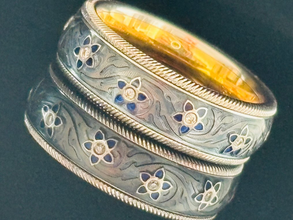 Other brand - Bague - 18 carats Or jaune Diamant (Naturelle) - Wellendorf anges de fleurs #1.0