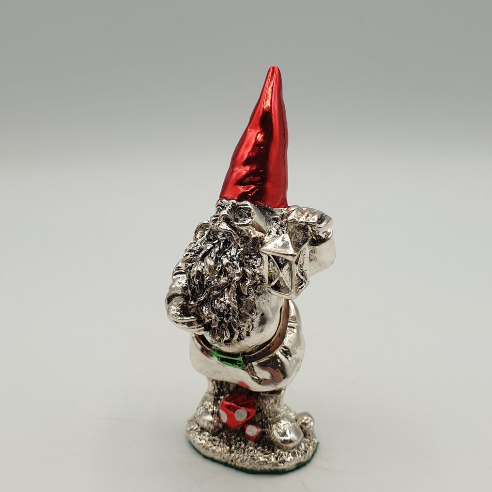 Elfo dei boschi natalizio rivestito in Argento e smalti - Figure - Plated in silver #1.0