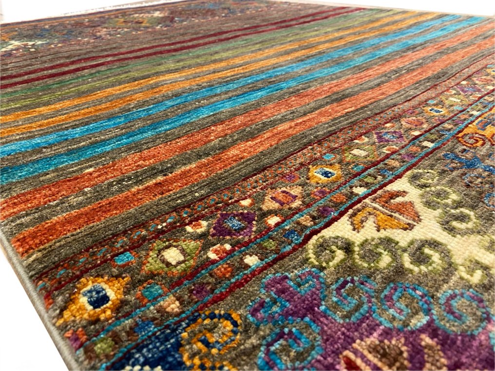 Όμορφο Σαμαρκάνδη, Φαραχάν, πολύχρωμο. - Χαλί - 156 cm - 105 cm #4.3