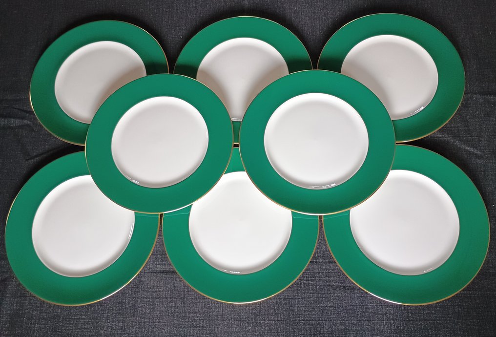 Richard Ginori - Service de dîner (8) - Lago - Porcelaine à la cendre d'os, Or 24 ct #1.0