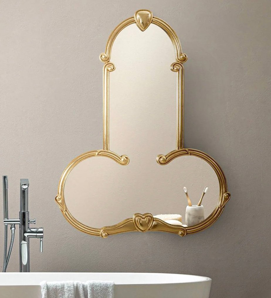 Seletti - Francesco Decio - Liberty Mirror - Man - Lustro  - Szkło, Mdf #3.2