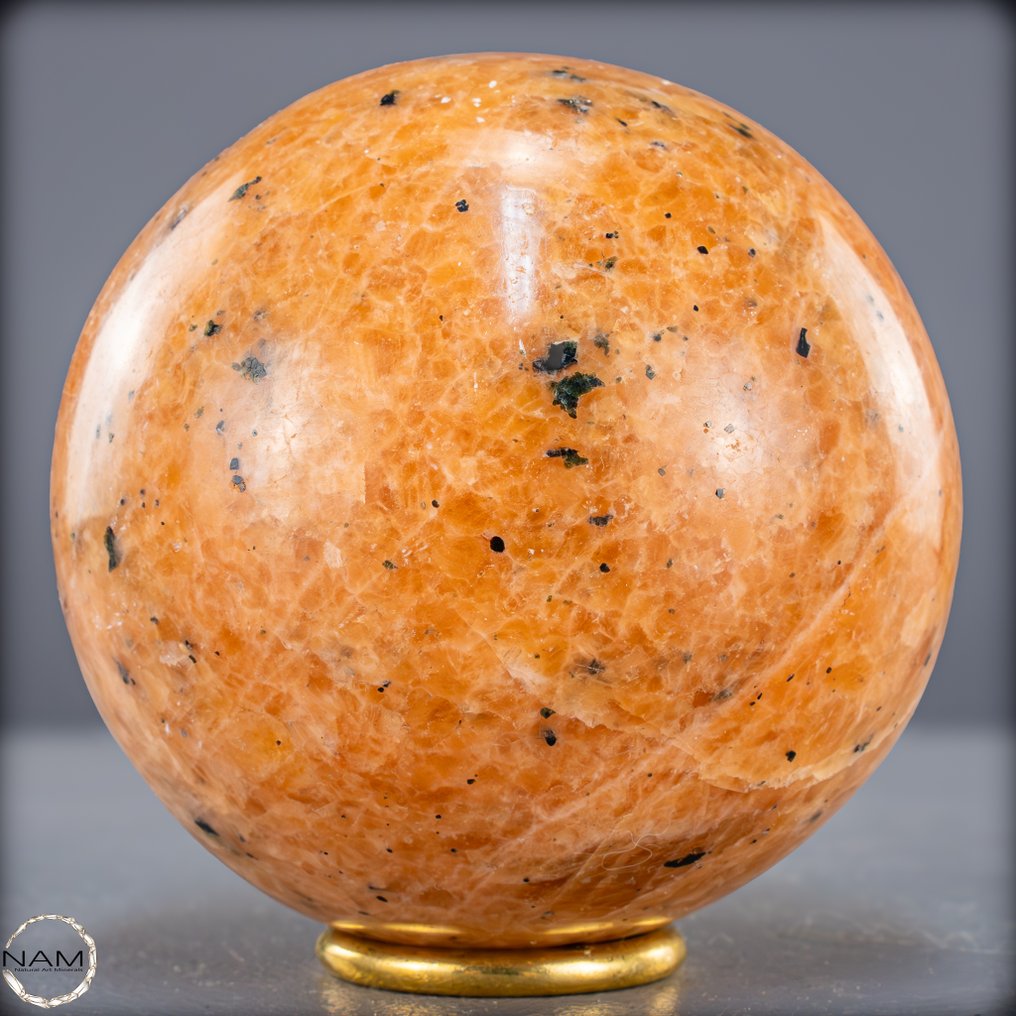 Υψηλής ποιότητας πορτοκαλί κάλιστη και πράσινο τουρμαλίνη Σφαίρα- 1565.55 g #1.0