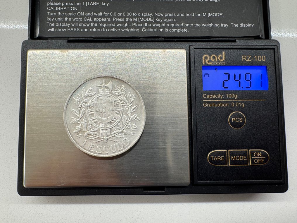 Portugal. Republic. 1 Escudo 1914 (5 de Outubro 1910) (Zonder Minimumprijs) #2.1