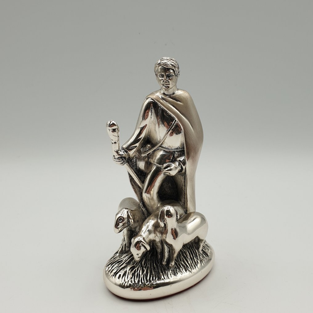 Ottaviani - Pastore per Presepe rivestito in Argento - Statuetă - Îmbrăcat în argint #1.0