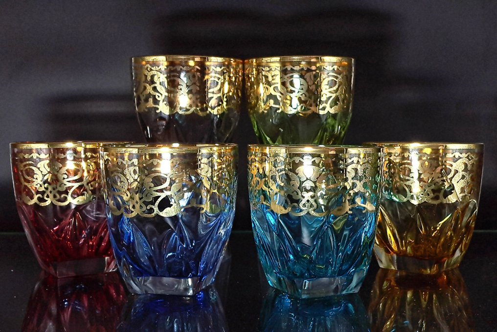 Artemisia - Drinking set (6) - Royal - Crystal, gold 24kt #3.2