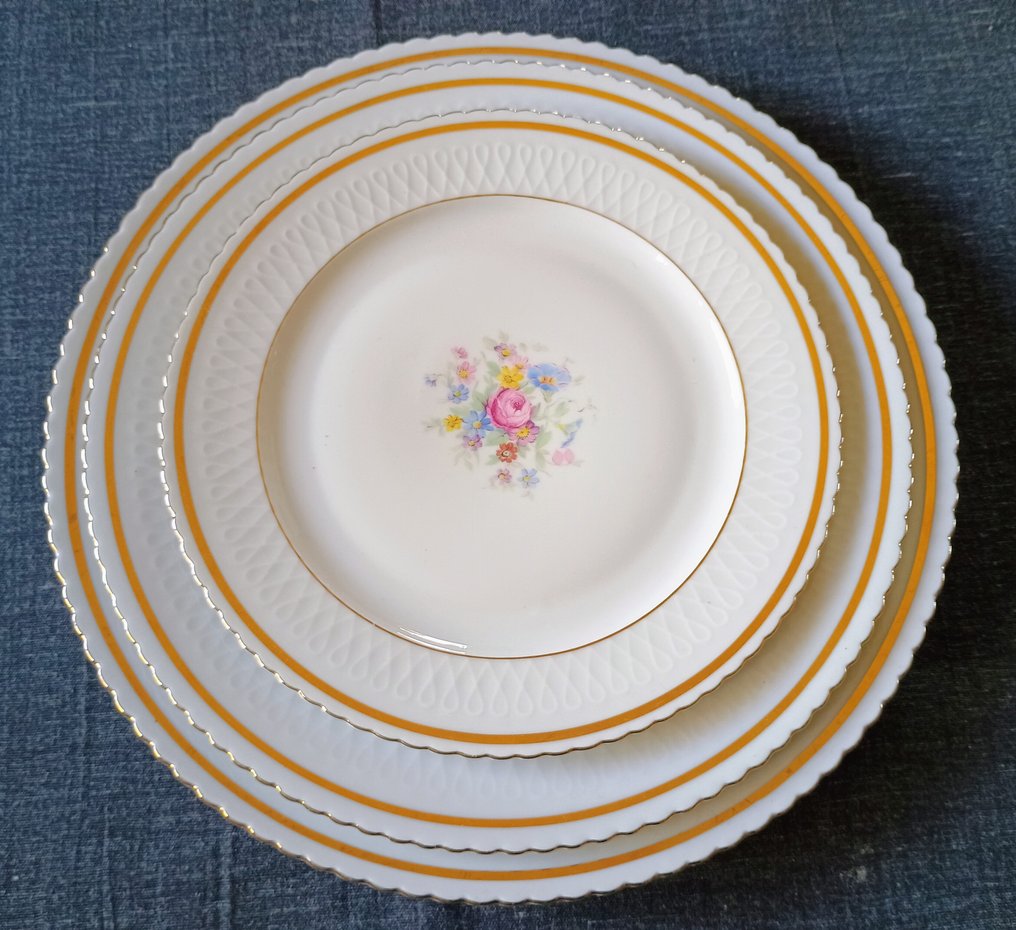 Seltmann Wieden Bavaria - 成套餐具 (19) - Elisabeth - 24K金 - 金色边框 #1.0