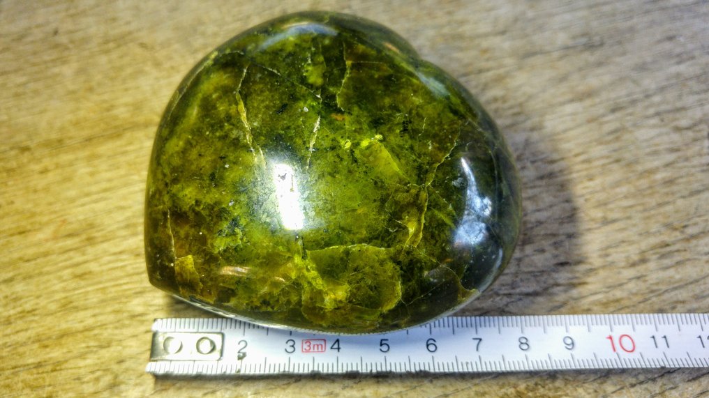 Green Opal Heart - Height: 8 cm - Width: 8 cm- 343 g #2.1