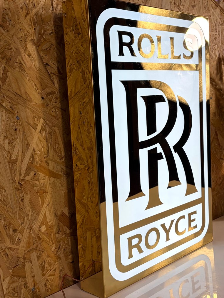 Φωτισμένη πινακίδα - Rolls Royce - Χρυσωμένο αλουμίνιο #3.2