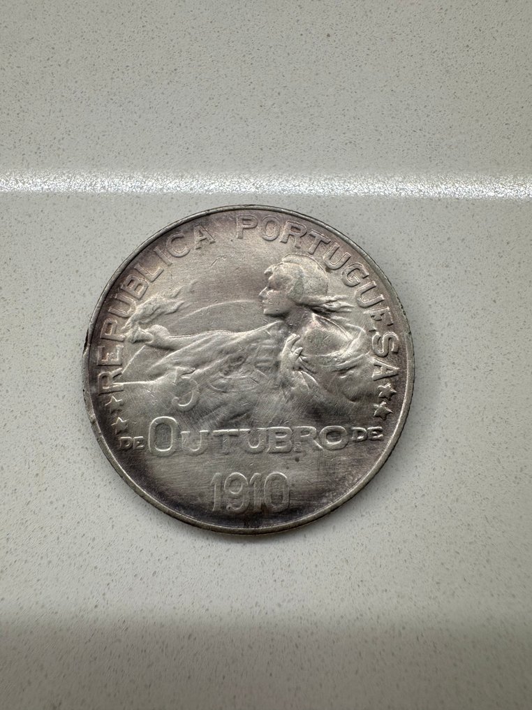 Portugal. Republic. 1 Escudo 1914 (5 de Outubro 1910) (Zonder Minimumprijs) #4.3